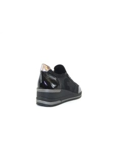 Cinzia Soft Slipon Mocassino Doppia Zip Agile Nero