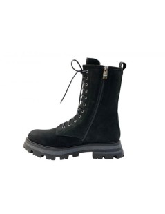 Civico14 Anfibio Medio Carro Armato Alto Inserto Zip Nero