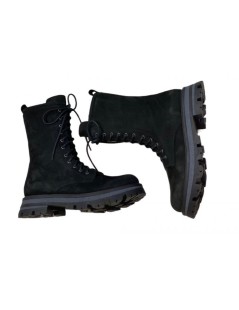 Civico14 Anfibio Medio Carro Armato Alto Inserto Zip Nero