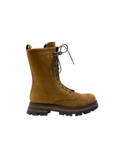 Civico14 Anfibio Medio Carro Armato Alto Inserto Zip Cuoio