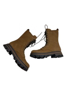 Civico14 Anfibio Medio Carro Armato Alto Inserto Zip Cuoio