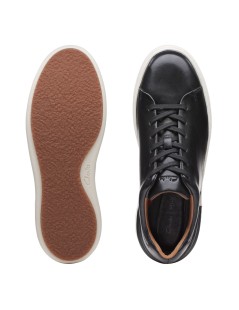 Clarks Sneakers Uomo CourtLite Fondo Bianco Liscio Nero