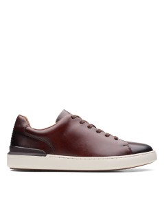 Clarks Sneakers Uomo CourtLite Fondo Bianco Liscio Cuoio