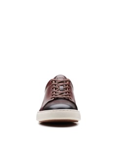 Clarks Sneakers Uomo CourtLite Fondo Bianco Liscio Cuoio