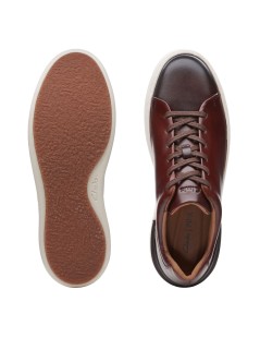 Clarks Sneakers Uomo CourtLite Fondo Bianco Liscio Cuoio