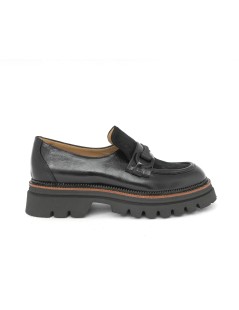 MOT-Clè Mocassino Guardolo Carro Armato Alto Nero