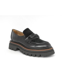 MOT-Clè Mocassino Guardolo Carro Armato Alto Nero