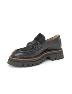 MOT-Clè Mocassino Guardolo Carro Armato Alto Nero