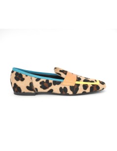 Hego's Mocassino Animalier Morsetto Colorato Leopard