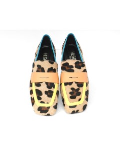 Hego's Mocassino Animalier Morsetto Colorato Leopard