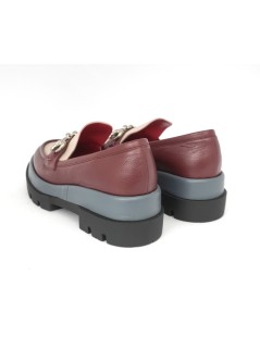 Le Babe Mocassino Tricolore Morsetto Fondo Carro Brunello