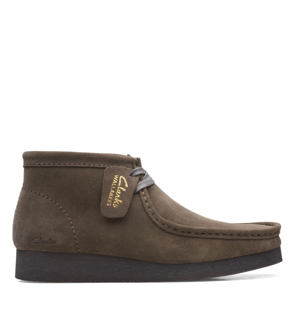 Clarks Polacchine Uomo Wallabee Camoscio Stone