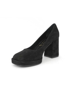 Noa Decollettè Tacco Alto Plateau Camoscio Nero