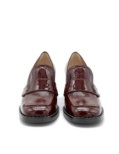Elata Mocassino Vaschetta Fascia Tacco Alto Marrone