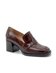Elata Mocassino Vaschetta Fascia Tacco Alto Marrone