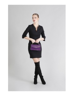 CAFèNOIR Mini Bag Manico Tracolla Vernice Viola