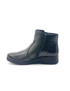 Enval Soft Tronchetti Medio Tallone Cocco Fibbia Nero