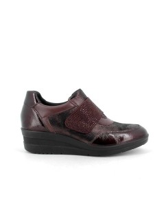 Enval Soft Sneakers Class Velcro Strass Bordeaux