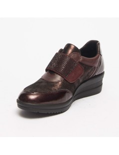 Enval Soft Sneakers Class Velcro Strass Bordeaux