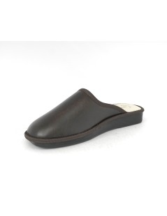 Walksan Ciabatta Uomo Sottopiede Bassa Pelle Marrone