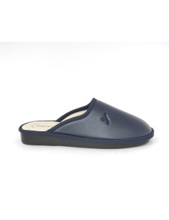 Walksan Ciabatta Uomo Sottopiede Bassa Pelle Blu