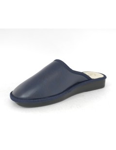Walksan Ciabatta Uomo Sottopiede Bassa Pelle Blu