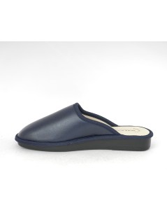 Walksan Ciabatta Uomo Sottopiede Bassa Pelle Blu