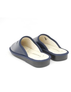 Walksan Ciabatta Uomo Sottopiede Bassa Pelle Blu
