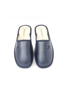 Walksan Ciabatta Uomo Sottopiede Bassa Pelle Blu