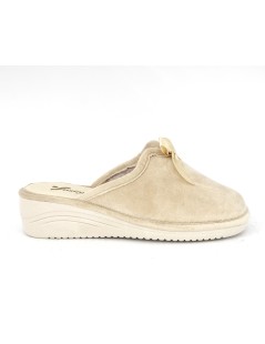 Susimoda Ciabatta Comfort Zeppa Media Fiocco Velour Beige