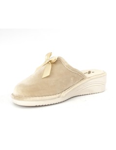 Susimoda Ciabatta Comfort Zeppa Media Fiocco Velour Beige